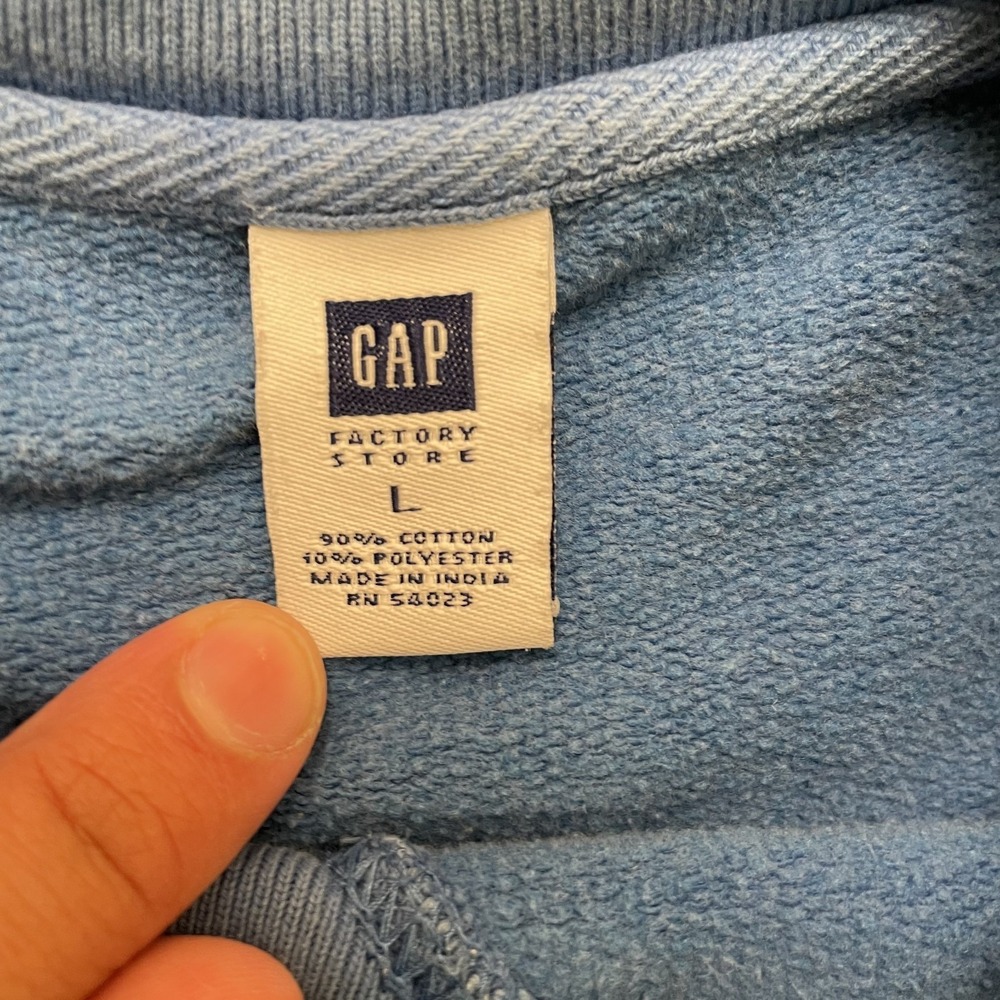 vintage Gap Athletic sweatshirt mens large Blue 1990s - Picture 4 of 9